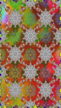 Yumuşak pamuk tasarımı. Sarma, tekstil ve duvar kâğıdı için kusursuz çiçek arkaplanı. Yumuşak fayans. Klasik çiçek desenli. Raster taze dokusu.