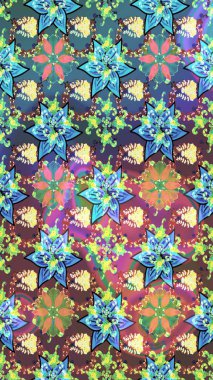 Tekstil, tebrik kartı, boyama kitabı, telefon kılıfı baskısı için kullanılabilir. Etnik Mandala süsü. Raster Henna dövme stili. Hint çiçekli desenli şal desenli..