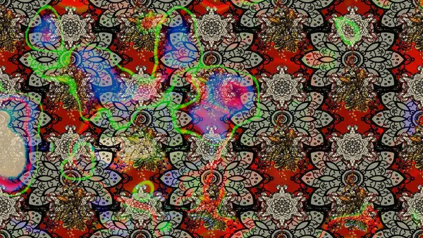 Raster illüstrasyonu. Küçük bir çiçekte eskiz deseni. Hoş bir çiçek geçmişi var. Güzel kumaş deseni.