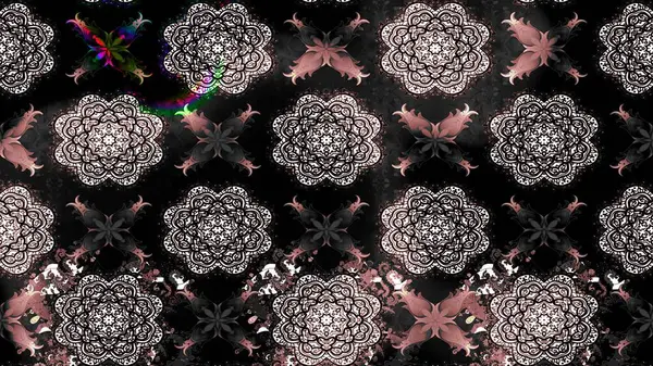 Raster Hip kumaş deseni. Eskiz Vintage Çiçek Deseni.