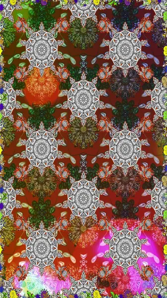 Çiçekli bahar çiçekleri. Küçük renkli çiçekler. Moda baskıları için zarif bir şablon. Küçük çiçekte güzel bir desen. Motley illüstrasyonu. Kusursuz..