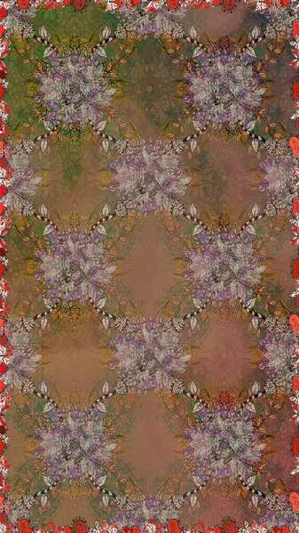 Kahverengi ve bej renkli çiçekler. Nazik, narin çiçek arkaplanı. Raster çiçek desenli ve çiçekli..