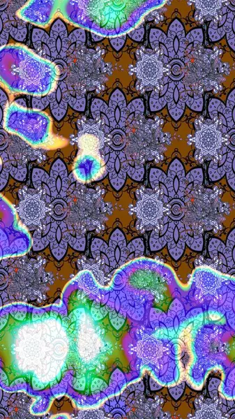 Yazdır. Renkli Yaz Temalı eskiz kalıbı. Raster çiçekli arka plan. Güzel kumaş deseni. Güzel eskiz şekli. Düz Çiçek Elementleri Tasarımı.