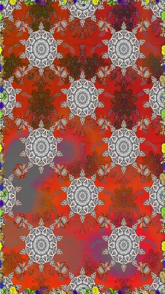 Çiçeksel elementlerle süslenmiş zarif raster dokusu. Küçük çiçekte hoş bir çiçek deseni var. Kahverengi ve gri renklerde parlak çiçeklerle soyut ve pürüzsüz desen.