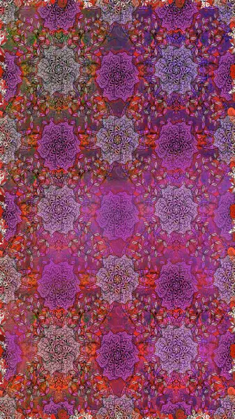 Raster illüstrasyonu. Çiçeğin suluboya çizimlerinin mükemmel deseni. Suluboya kusursuz desen. Eski model. Dekorasyon ve tasarım için güzel bir desen. Moda yazdırma.