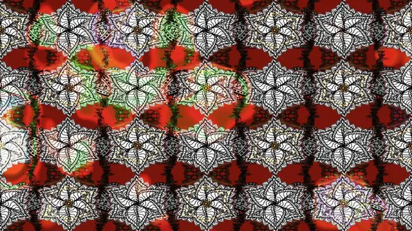 Raster illüstrasyonu. Taslak desenli, modaya uygun kumaş deseni. Şirin çiçek elementleri. Düz Çiçek Elementleri Tasarımı. Renkli Bahar Teması çizim şablonu.