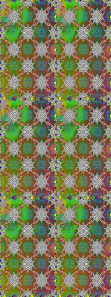 Raster illüstrasyonunda kusursuz çiçek deseni. Yeşil renkte çiçekler.