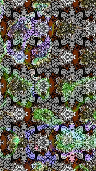 Çizim çiçek deseni duvar kâğıdı olarak kullanılabilir. Raster illüstrasyonu. Gri renkli çiçekler.