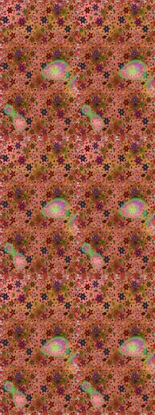 Çiçeksiz desenli arka plan. Renkli Bahar Temalı Kusursuz Arkaplan. Kahverengi ve turuncu renkli çiçekler. Düz Çiçek Elementleri Tasarım Raster illüstrasyonu.