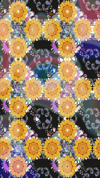 Güzel kumaş deseni. Güzel suluboya yaz çiçekleri deseni..