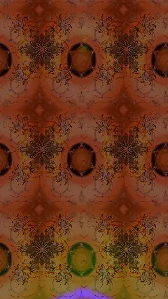 Renkli Bahar Teması eskiz kalıbı. Çiçek desenli çizim. Raster illüstrasyonu. Kahverengi renkli çiçekler. Düz Çiçek Elementleri Tasarımı. Asya tekstil tarzında.