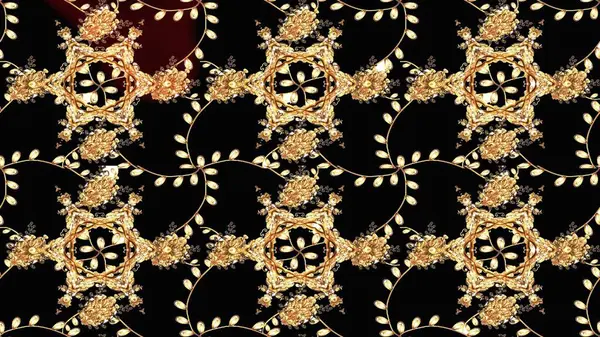 Tekrar eden çiçek arkaplanı, zarif siyah çiçek duvar kağıdı. Siyah renkler üzerine çiçek desenli çizimler, el yapımı papatyalar, papatyalar..