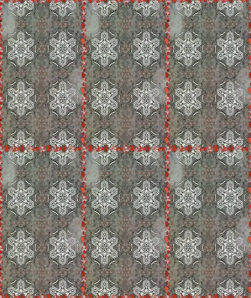 Raster illüstrasyonu. Kumaş, tekstil, duvar kağıdı baskısı için. Eski usul. Tomurcukları papatya çiçekleri olan sevimli bir çiçek deseni. Miles Fleur, süslü püslü bir süs. Kusursuz arkaplan.