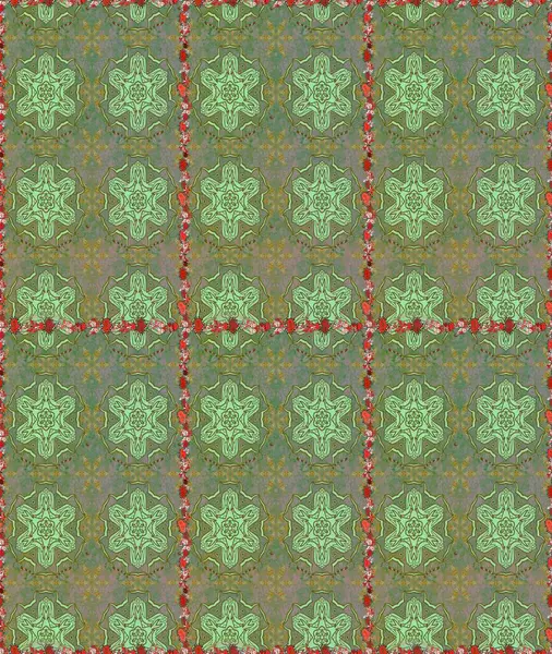 Arkaplan dokusu, duvar kağıdı, yeşil ve nötr renklerde çiçek teması. Kabile sanatı boho baskısı, klasik çiçek arkaplanı. Soyut etnik raster pürüzsüz desen.