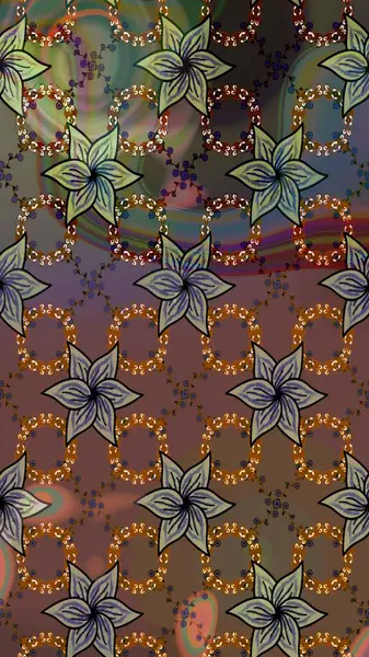 Nazik, sevimli çiçek arkaplanı. Çiçekli karalama şeklinde Raster çiçek deseni. Kahverengi renkte çiçekler.