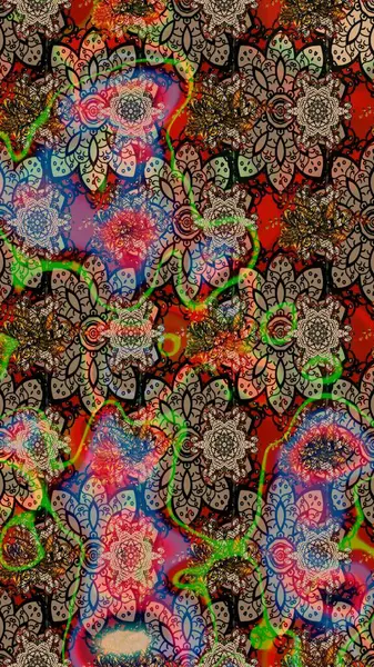 Doodle çiçekler ve dalları, otlar ve çiçekler. Elle çizilmiş. Raster resim. Güzel kumaş deseni.