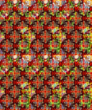 Anti-stres için soyut örnek sayfası. Raster illüstrasyonu. Kırmızı renklerde.