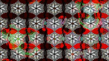 Yapraklı çiçekler ve papatya çiçekli siyah renkte papatyalar. Eskiz arkaplan modeli. Raster - stok.