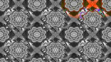 Taslak desenli, modaya uygun kumaş deseni. Şirin çiçek elementleri. Düz Çiçek Elementleri Tasarımı. Renkli Bahar Teması eskiz kalıbı. Raster illüstrasyonu.