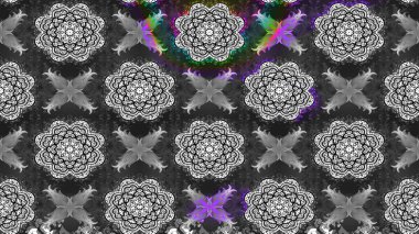 Düz Çiçek Elementleri Tasarımı. Güzel kumaş deseni. Raster illüstrasyonundaki çiçek desenli çizim. Renkli Bahar Teması çizim şablonu.