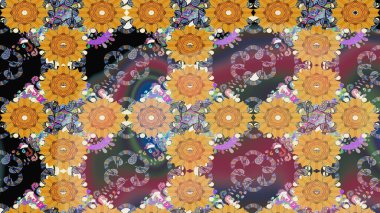 Çiçek desenli eskiz. Gömlek baskısı için çiçek boyası. Sarı renkte çiçekler.