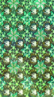 Çiçek kompozisyonu. Çiçek arkaplan. - yeşil ve nötr çiçekler. Doğa. Küçük çiçekte güzel bir desen var. Çiçek kolajı. Raster deseni.