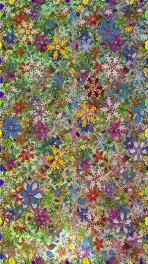 Tekstil için dikişsiz suluboya desen. Şirin çiçekli, desenli, yeşil ve nötr renklerde renksiz desenler. El çizimi çiçek pürüzsüz desen (taş)).