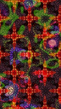 Çiçekler suluboya eskiz deseni. Raster Stili kumaş deseni.