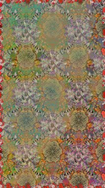 Bej çiçekli kusursuz desen, suluboya çiçekli desen, şirin çiçek, duvar kağıdı, kart veya kumaş için fayanslı. Raster - stok.