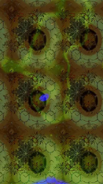 Çocuksu tasarım. Elle çizilmiş çiçek desenli Raster çizimi. Tekstil, kumaş, ambalaj, hatıra defteri için hoş bir çiçek arkaplanı. Yeşil arkaplanda.