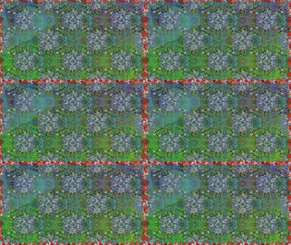 Raster. Yeşil renkli güzel çiçeklerle kusursuz desen, suluboya çiçek deseni, duvar kağıdı, kart ya da kumaş için fayanslı..