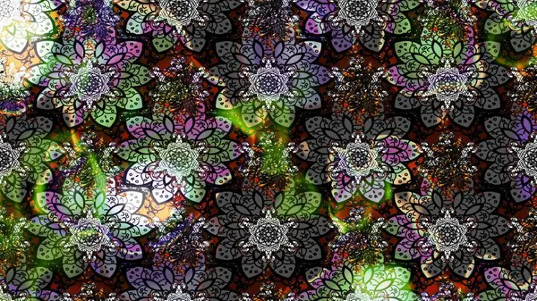 Gri renkli çiçekler. Renkli Bahar Teması eskiz kalıbı. Çiçek desenli eskiz. Düz Çiçek Elementleri Tasarım Raster illüstrasyonu.