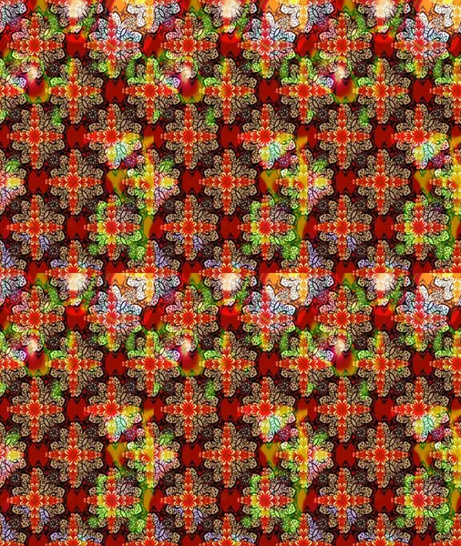 Anti-stres için soyut örnek sayfası. Raster illüstrasyonu. Kırmızı renklerde.