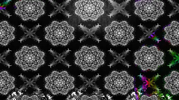 Eski usul. Eskiz geçmişi. Raster illüstrasyonu. Raster. Kumaş, tekstil, duvar kağıdı baskısı için. Tomurcukları çiçekli sevimli çiçek deseni..