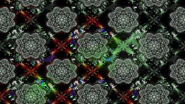 Siyah renkli çiçekler. Tropik çiçekler. Gömlek çizimi Arkaplan Deseni.