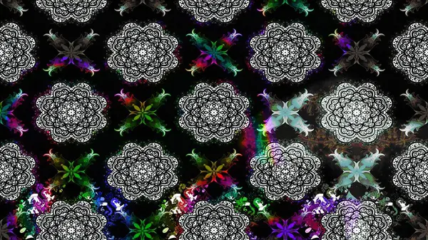 Etnik Mandala süsü. Raster Henna dövme stili. Kızılderili desenli desenli desenli şal deseni. Tekstil, tebrik kartı, boyama kitabı, telefon kılıfı baskısı için kullanılabilir.