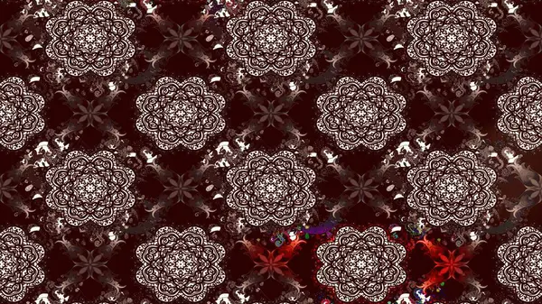 Taslak desenli, modaya uygun kumaş deseni. Şirin çiçek elementleri. Raster illüstrasyonu. Düz Çiçek Elementleri Tasarımı. Renkli Bahar Teması çizim şablonu.