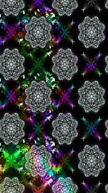 Çiçek desenli raster, siyah çizgi grafik desenli soyut raster arkaplan. Modern stil dokusu.