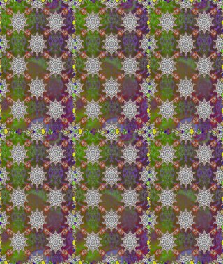 Raster illüstrasyonunda kusursuz çiçek deseni. Suluboya tarzında gri renkte çiçekler.