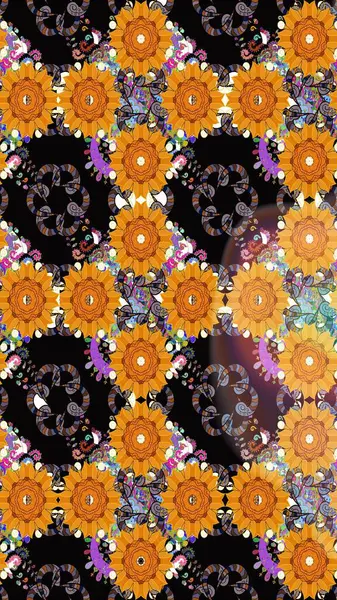 Küçük çiçekteki sevimli çiçek deseni. Siyah renkte çiçekler.