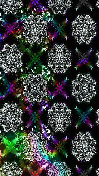 Çiçek desenli raster, siyah çizgi grafik desenli soyut raster arkaplan. Modern stil dokusu.