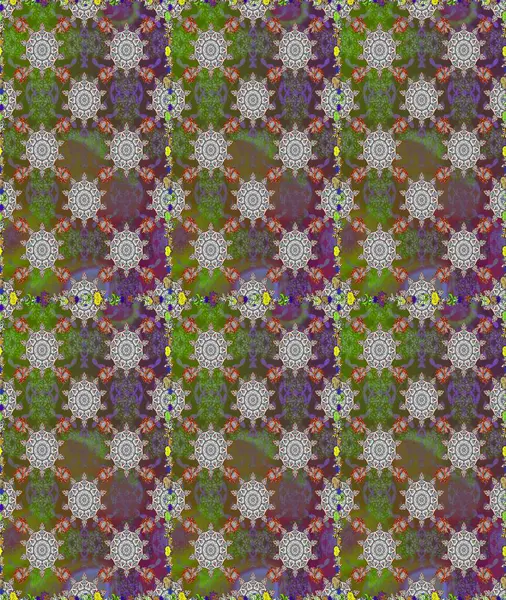 Raster illüstrasyonunda kusursuz çiçek deseni. Suluboya tarzında gri renkte çiçekler.