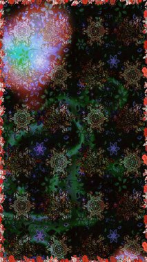 Küçük çiçekteki sevimli çiçek deseni. Güzel karalama çiçekleri olan kusursuz çiçek desenleri. Raster illüstrasyonu. Güzel kumaş deseni.