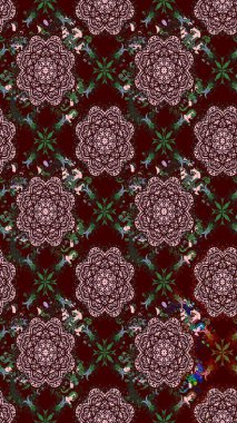 Çizim çiçek deseni duvar kağıdı, web sitesi arka planı, ambalaj kağıdı, davetiye, broşür, afiş veya web sitesi için kullanılabilir. Parlak elementlerin. El çizimi Raster illüstrasyonu.