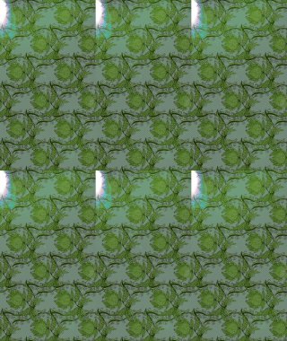 Renkli Yaz Temalı eskiz kalıbı. Yeşil ve gri renkli çiçekler. Düz Çiçek Elementleri Tasarımı. Raster illüstrasyonunda çiçek deseni çizimi.