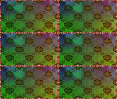 Raster illüstrasyonu. Asya tekstil tarzında. Düz Çiçek Elementleri Tasarımı. Kusursuz çiçek deseni. Renkli Bahar Temalı Kusursuz Arkaplan. Güzel kumaş deseni.