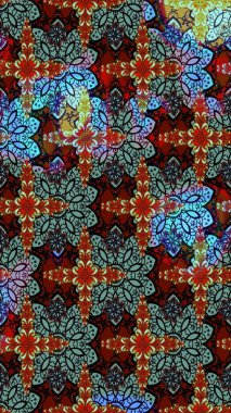 Çiçekli el çizimi çizimi deseni. Modern gelişim kırmızı raster arka plan duvar kağıdı çizimi klasik çizgili iz sürme desenli çiçekler, çiçekli süsler.