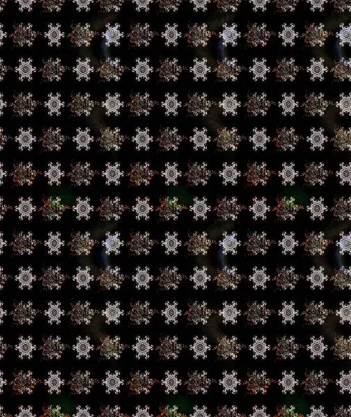 Çiçek süslemeli çizim deseni. Siyah renkli çiçekler. Raster illüstrasyonu.