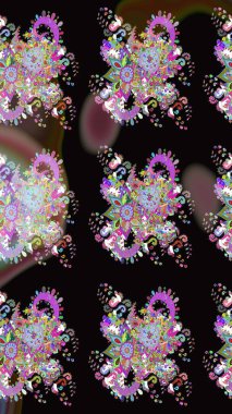 Eskiz Vintage Çiçek Deseni. Raster Kalça dokusu deseni.