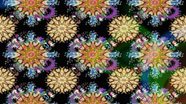 Kumaş desenli papatya çiçeği detayı. Siyah renkte çiçekler.